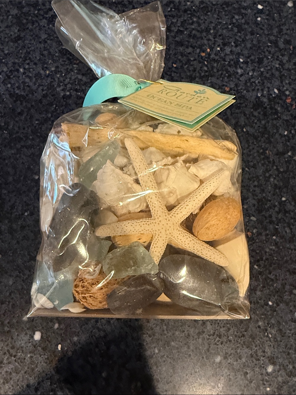 Ocean Spa Sea Shell Bath Potpourri - Aqua Ribbon